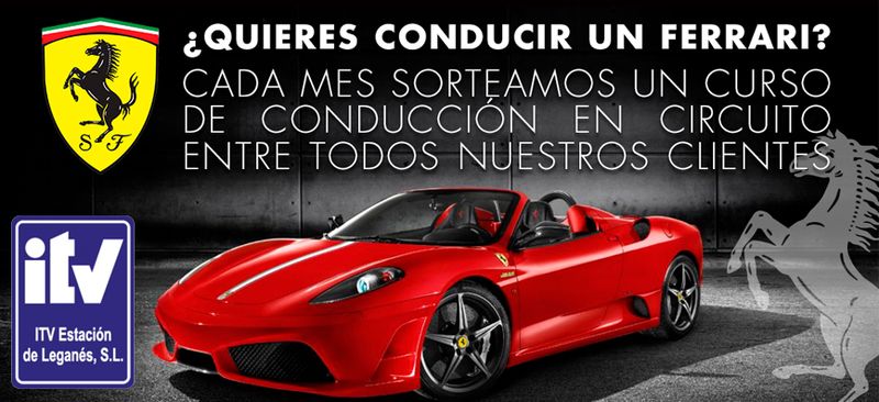 ¿Quieres conducir un Ferrari? Con ITV Estación de Leganés es posible