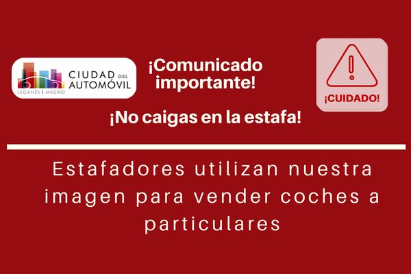 Estafadores utilizan nuestra imagen para vender coches a particulares