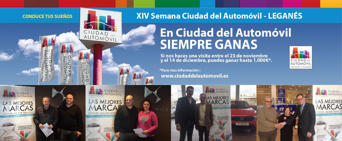 Entrega de cheques a los ganadores de la XIV SEMANA CIUDAD DEL AUTOMÓVIL DE LEGANÉS